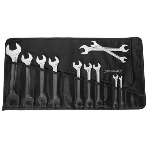 Double open ended spanner - open, set